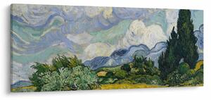 Tablou - Vincent van Gogh, Wheat Field with Cypresses, reproducere (120x50 cm)