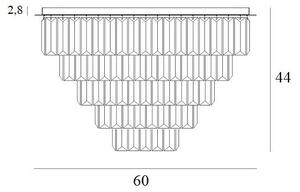 Plafonieră MAXLIGHT C0206 MONACO 15xG9/40W/230V d. 60 cm auriu