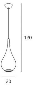 Lustră pe cablu MAXLIGHT P0436 DROP 1xE27/40W/230V d. 20 cm auriu