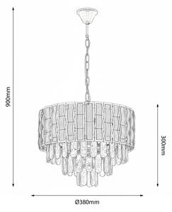 Brilagi - Lustru pe lanț CRISTAL 5xE14/40W/230V, diametru 38 cm