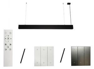 Lustră LED suspendată pe cablu, 55 W, 230 V, 3000/4000/6500 K, 120 cm, negru