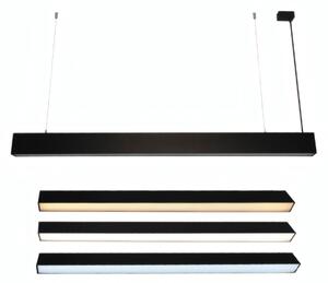 Lampă suspendată LED pe cablu, 55 W, 230 V, 3000/4000/6500 K, 120 cm, neagră
