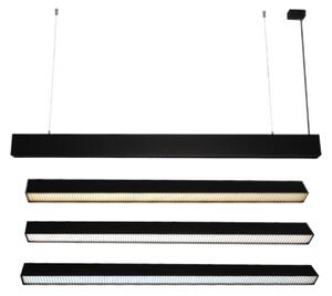 Lustră LED suspendată pe cablu, 55 W, 230 V, 3000/4000/6500 K, 120 cm, negru