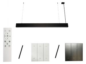 Lampă suspendată LED pe cablu, 55 W, 230 V, 3000/4000/6500 K, 120 cm, neagră