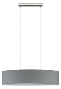 Eglo 55276 - Lampă suspendată pe cablu PASTERI 2xE27/60W/230V gri