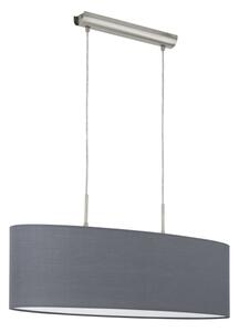 Eglo 55276 - Lampă suspendată pe cablu PASTERI 2xE27/60W/230V gri