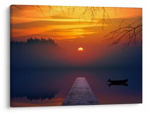 Tablou cu podul în apus de soare (70x50 cm)