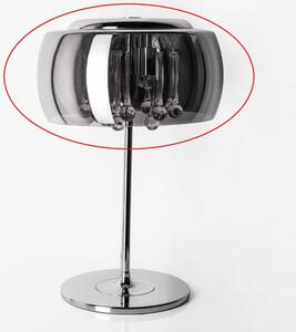 Abajur de schimb din sticlă pentru lampă de masă CRYSTAL JEWEL G9, diam. 28 cm, gri fumuriu