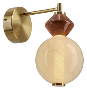 Lampa de perete FLORES LED/7W/230V auriu/maro