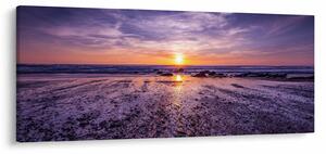 Tabloul cu plaja - apus de soare (120x50 cm)