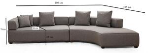 Canapea de colț Gondol-1 (L3-CHL) - Grey