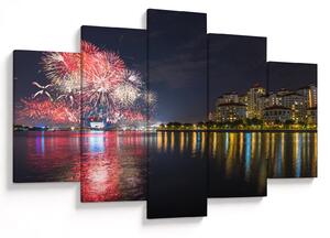 Tablou cu artificii in Singapur (150x105 cm)