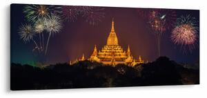 Tablou cu artificii în Asia (120x50 cm)