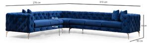 Canapea de colț Como Right - Navy Blue