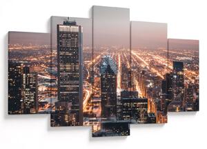 Tabloul cu metropolă luminată (150x105 cm)