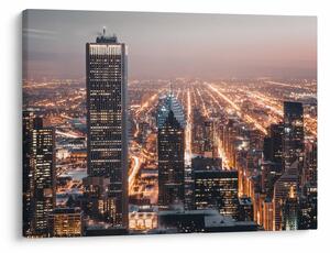 Tabloul cu metropolă luminată (70x50 cm)