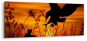 Tablou cu silueta prădătorului (120x50 cm)
