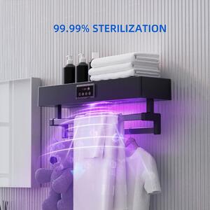 Uscator de prosoape baie sau bucatarie cu sterilizare UV, pe perete, 60 cm, 450W, ElectricSun Standard gri