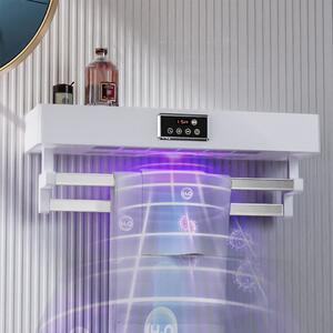 Uscator prosop baie sau bucatarie cu sterilizator UV, pe perete, 60 cm, 450W, ElectricSun Standard alb