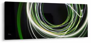 Obraz cu linii verzi (120x50 cm)