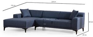 Canapea de colț Petra L Corner - Blue