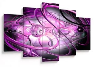 Tabloul cu abstracție frumoasă în violet (150x105 cm)