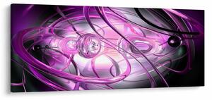 Tabloul cu abstracție frumoasă în violet (120x50 cm)