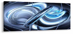 Tabloul cu abstracție albastră (120x50 cm)