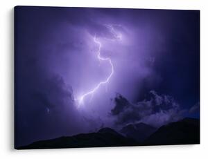 Tablou - cerul violet cu fulger (70x50 cm)