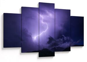 Tablou - cerul violet cu fulger (150x105 cm)