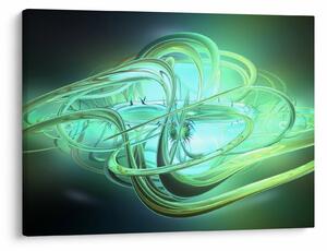 Tabloul cu abstracție verde (70x50 cm)