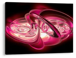 Tabloul cu fractali roz (70x50 cm)