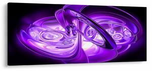 Tabloul fractalilor în violet (120x50 cm)