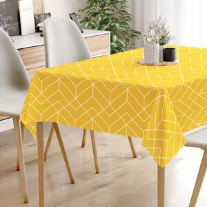 Goldea față de masă 100% bumbac - mozaic galben 100 x 140 cm