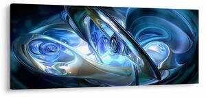 Tabloul fractalilor în albastru (120x50 cm)