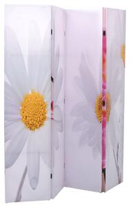 Paravan de cameră pliabil, 160 x 170 cm, flori