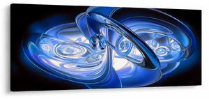 Tabloul abstract albastru (120x50 cm)