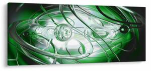 Tabloul abstract verde (120x50 cm)
