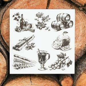 DUBLEZ | Tablou din lemn pentru perete - Vin fiert