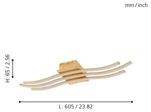 Eglo 97743 - Lustră LED aplicată MIRAFLORES 3xLED/8,6W/230V