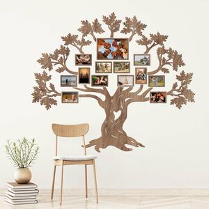 DUBLEZ | Arbore genealogic din lemn cu rame foto - Stejar