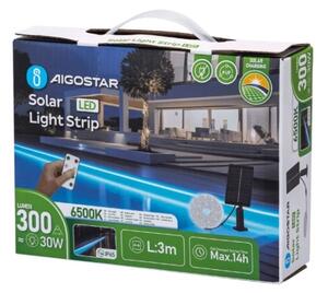 Bandă LED solară dimabilă Aigostar LED/1,6W/3,2V 3 m 6500K IP65 + telecomandă