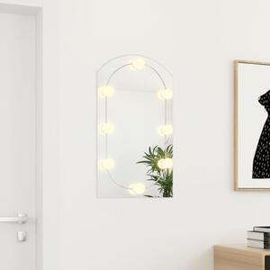 Oglindă cu lumini LED, arcadă, 70x40 cm, sticlă