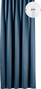 Draperie cu inele Polo gri-albastru 300x245 cm
