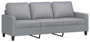 Canapea cu 3 locuri, gri deschis, material 180CM textil