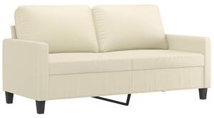 Canapea cu 2 locuri, crem, 140 cm, piele ecologică