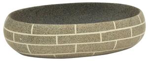 Lavoar de blat, multicolor, 59x40x15 cm, ceramică, oval
