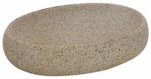 Lavoar de blat, nisipiu, 59x40x15 cm, ceramică, oval