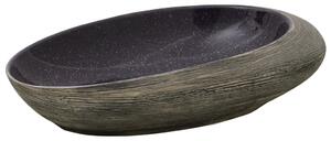 Lavoar de blat, violet și gri, 59x40x14 cm, ceramică, oval