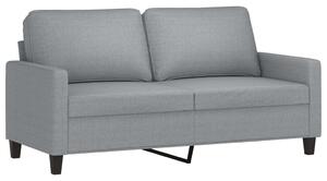 Canapea cu 2 locuri, gri deschis, 140 cm, material textil